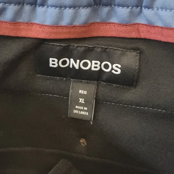 Bonobos Blue Joggers with Tapered Fit and Elastic Waistband - Picture 2 of 8